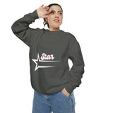 Star Designed Unisex Garment-Dyed Sweatshirt