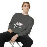 Star Designed Unisex Garment-Dyed Sweatshirt