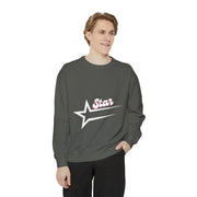 Star Designed Unisex Garment-Dyed Sweatshirt